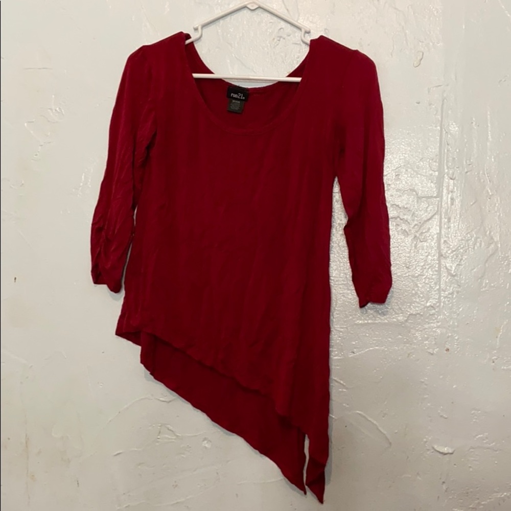 Rue 21 Red Asymmetrical Top